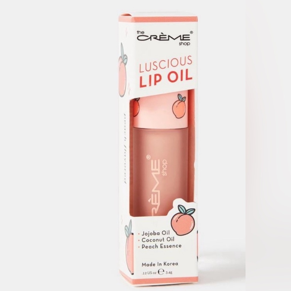 🇱🇷NIB - The Crème Shop Luscious Lip Oil - Peach Cobbler